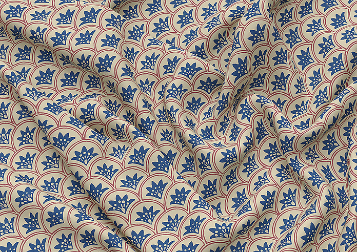 Land & Shore Dawn, Blue Red - Made to Measure Curtains - Image 4